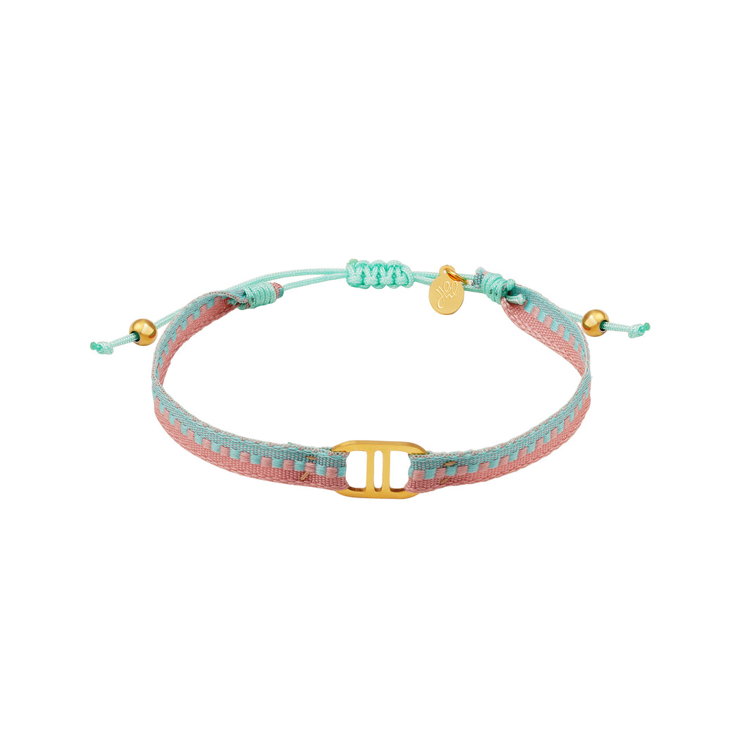 Armbandje good life - Roze/lichtblauw