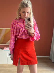 Blouse print - Roze/oranje