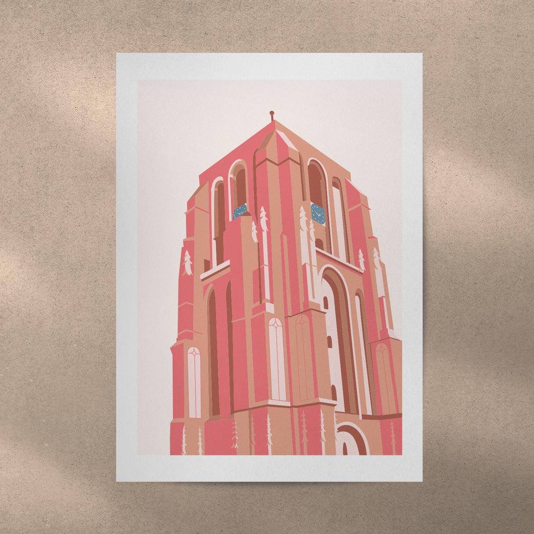 Poster - Oldehove beige/roze