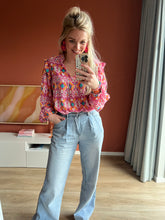 Afbeelding in Gallery-weergave laden, Blouse - Print roze/oranje/blauw

