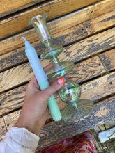Afbeelding in Gallery-weergave laden, Glazen kaarsenstandaard - Groen/turquoise
