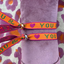 Afbeelding in Gallery-weergave laden, Armbandje lint You &amp; me - Oranje
