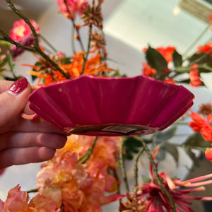 Kaarsenstandaard bloem - Zalm/Fuchsia Roze