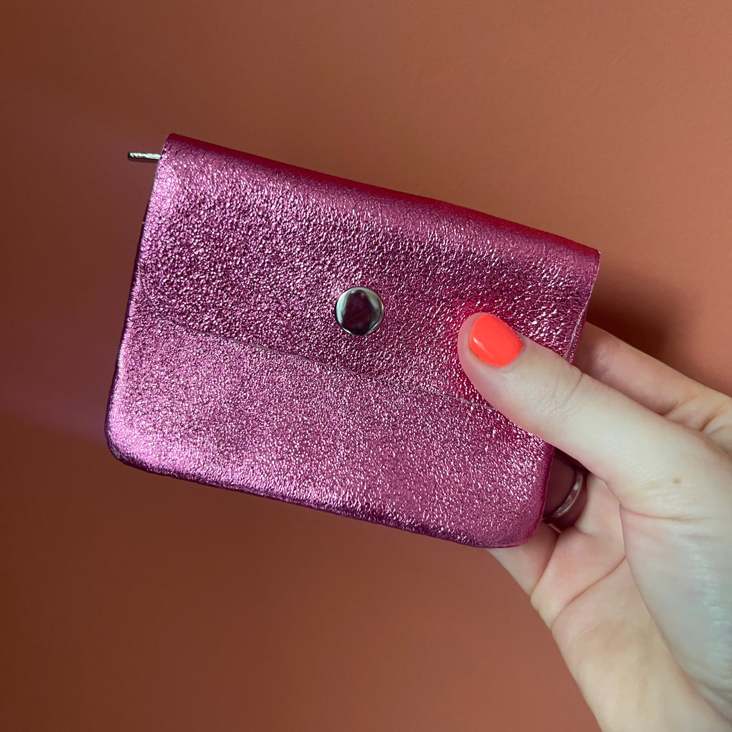 Portemonnee - Metallic roze