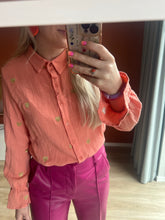 Afbeelding in Gallery-weergave laden, Blouse hartjes - Koraal
