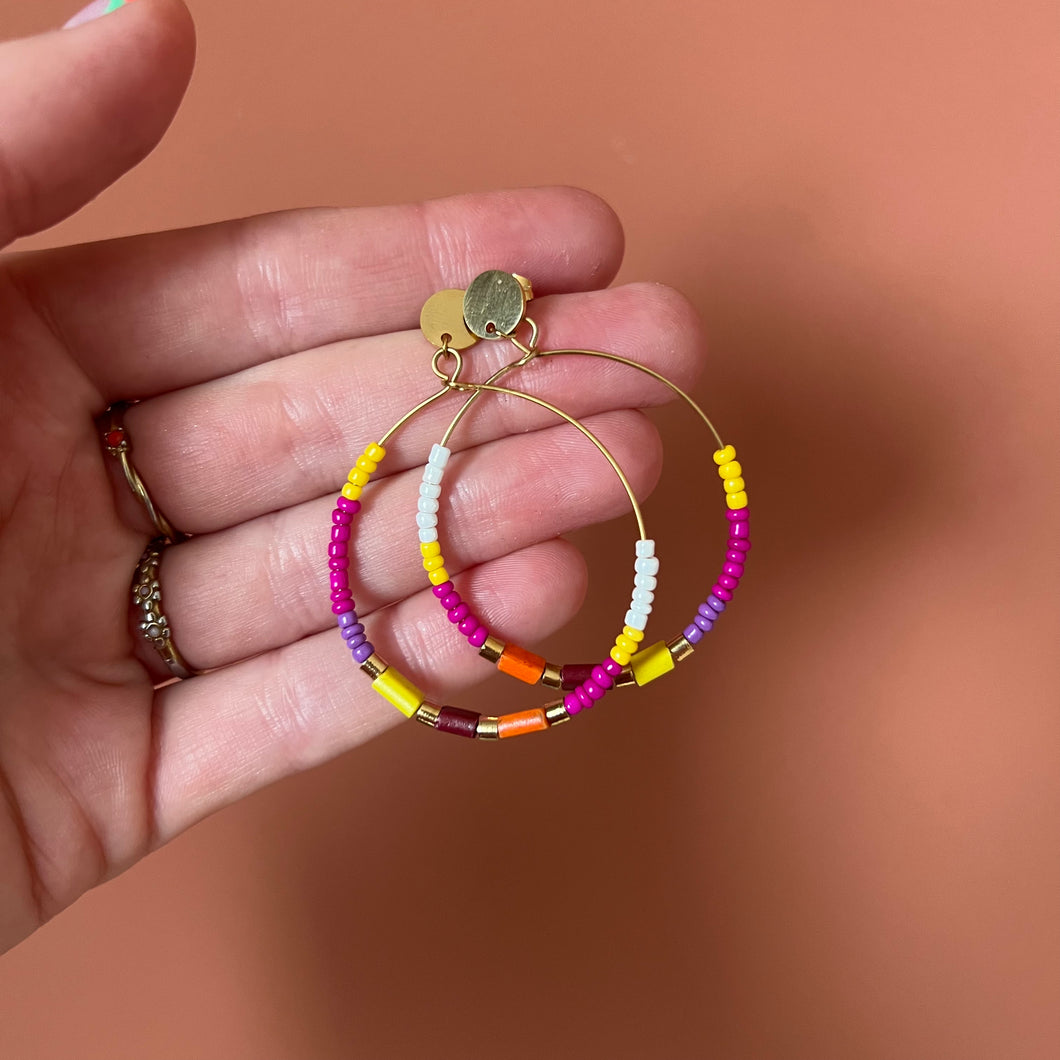 Oorbellen - Kraaltjes multicolour