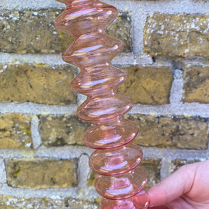Glazen kaarsenstandaard - Peach