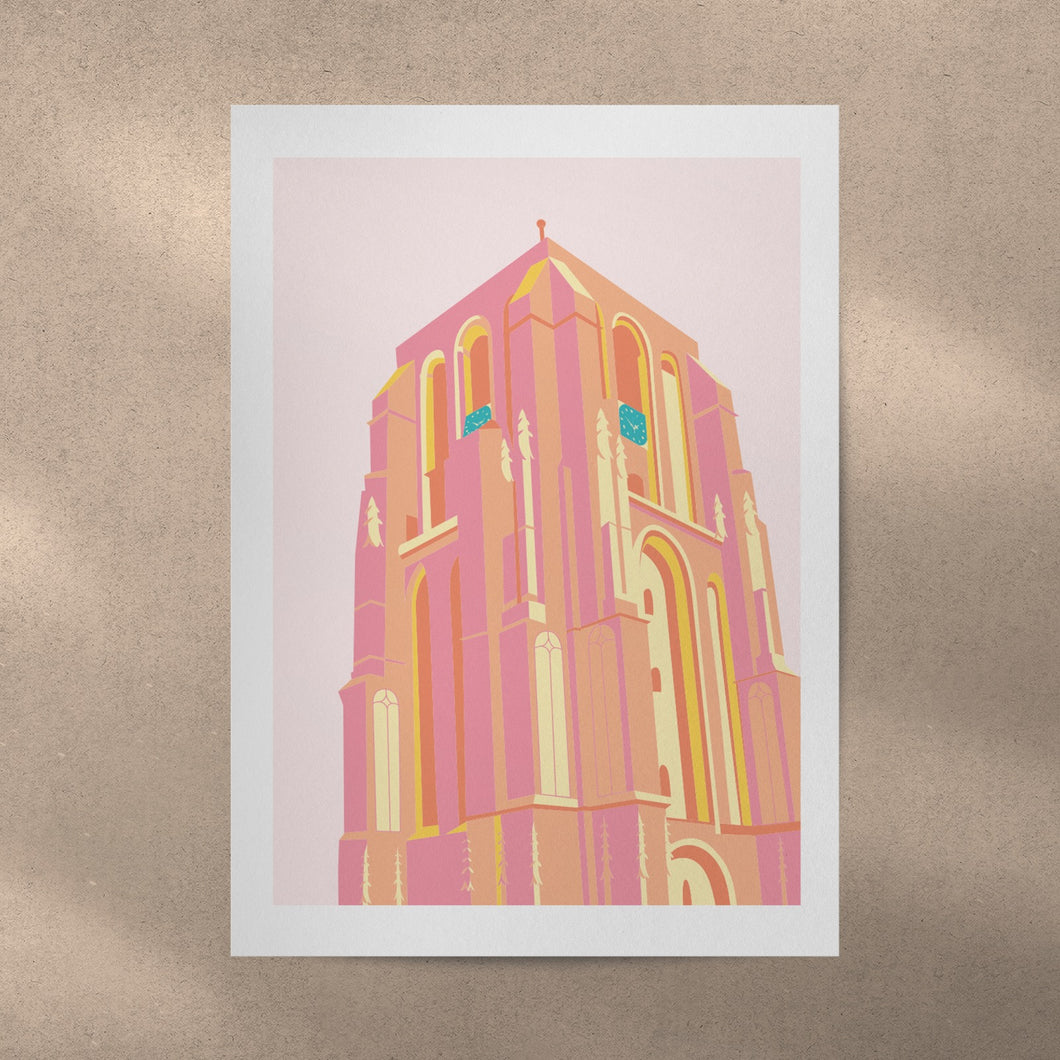 Poster - Oldehove oranje/roze