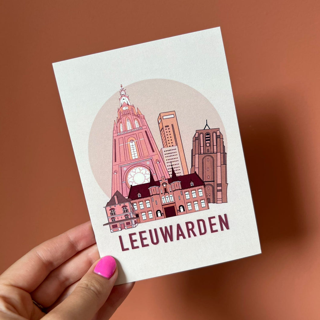 Kaart - Leeuwarden roze