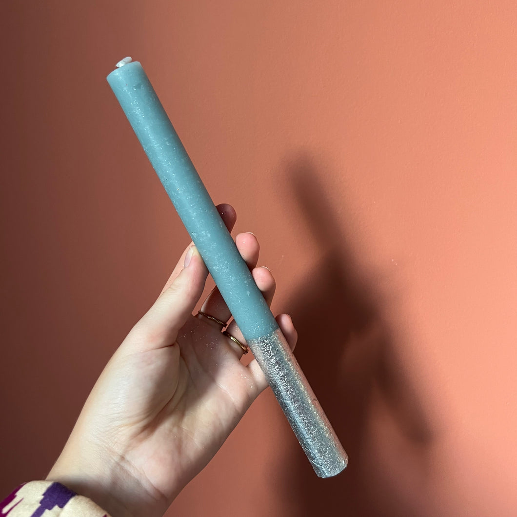 Dinerkaars - Blauw/zilver/glitter